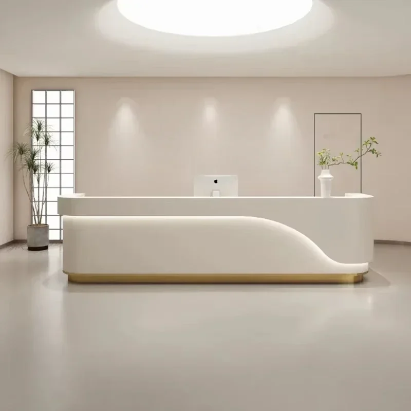 

Practical Information Luxury Reception Desks Office Shop Conference Salon Mobile Front Reception Desks Lectern