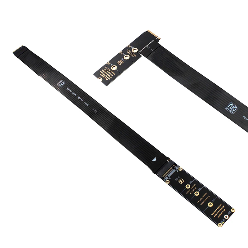 Dual Protocol PCIE4.0 M.2 M Key NVME Extension Cable Riser Card SSD Adapter For 2230 2242 2260 2280 M.2 PCI-e / M2 NGFF SATA SSD