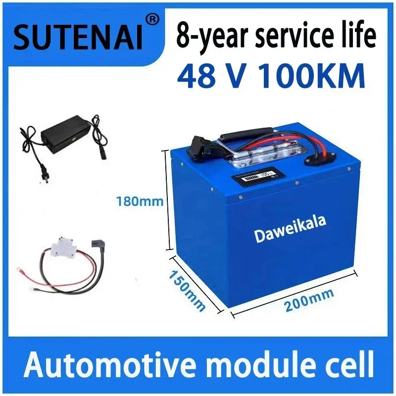 Batteria al litio per veicoli elettrici 72v48v60v super capacità 100 km batteria al litio batteria al litio per triciclo moto elettrico