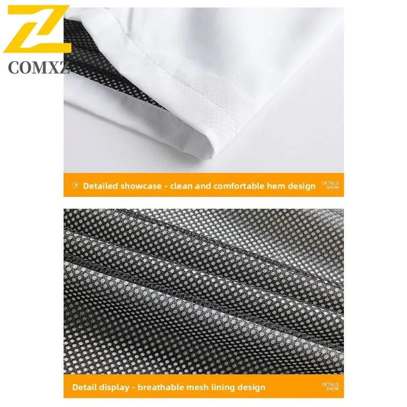 COMXZ 2025 Men Sport Jacket New Hooded Spring Autumn Casual Handsome Light Trench Camo Jacket Running Windproof Shirt