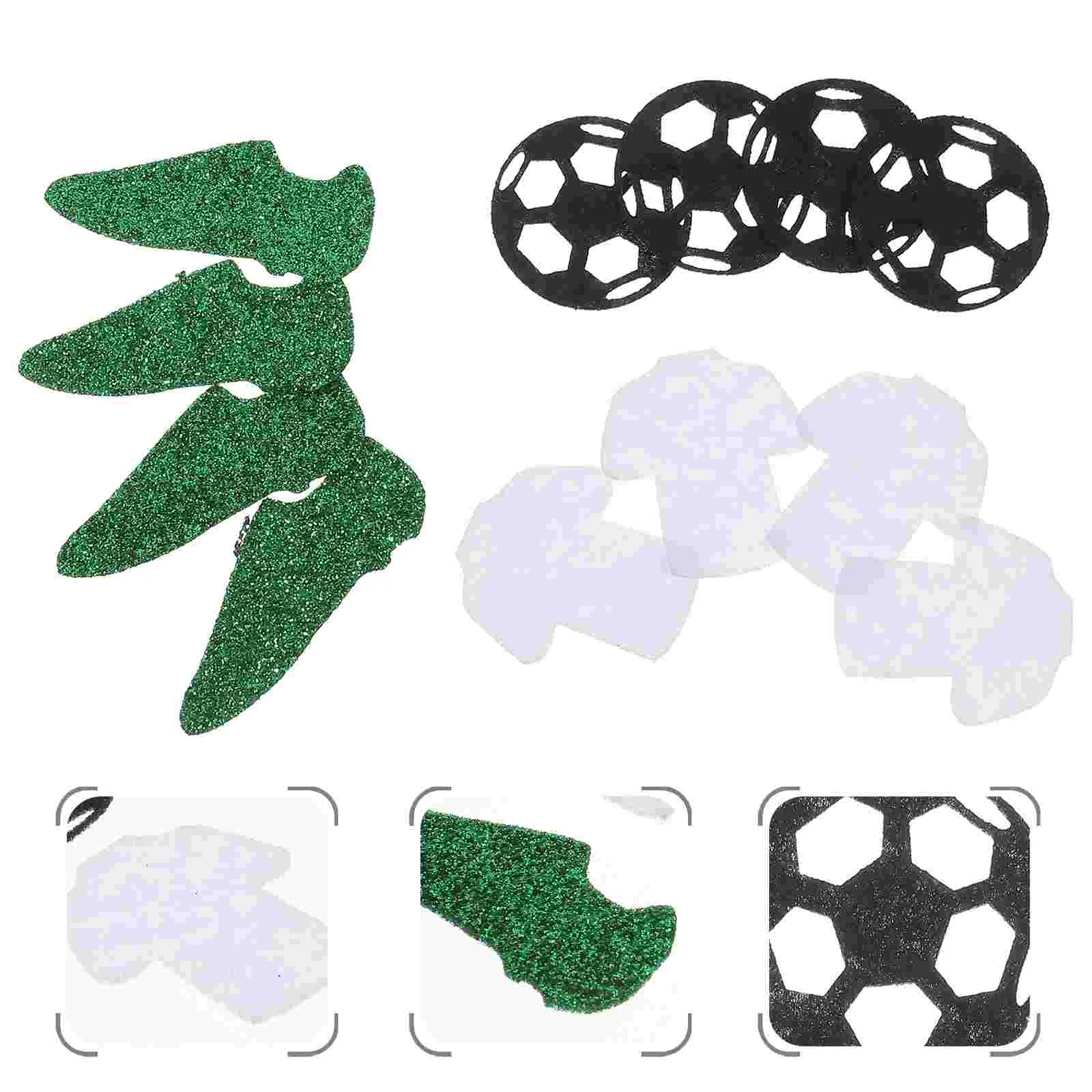 

50 Pcs Football Party Decorations Greeting Card Bar Ornament Special Shirt Glitter Sequins Supplies Non-woven Glitters