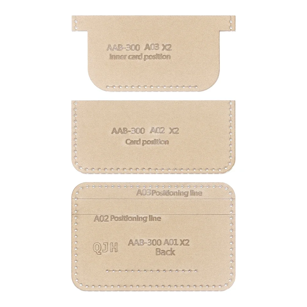 1 Set DIY Sewing Acrylic Template, Multi-Functional Transparent Quilting Drawing Pattern Mold for Card Bag & Wallet Making