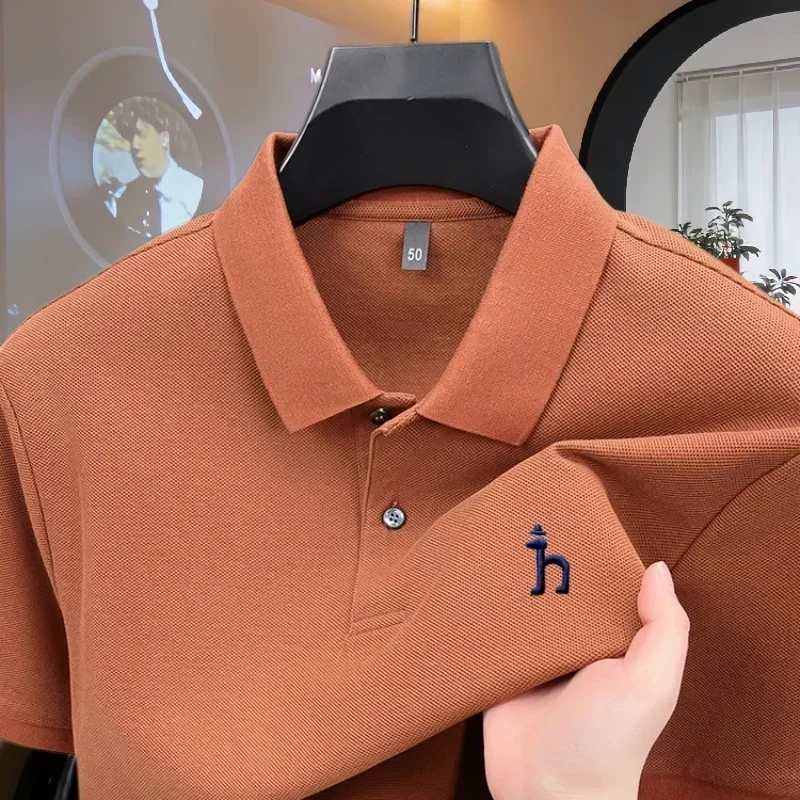 100% reine Baumwolle, hochwertiges Marken-Poloshirt für Herren, kurzärmelig, Sommermode, exquisit gesticktes Golf-Oberteil, lässiges T-Shirt. ﻿ – Detail 23