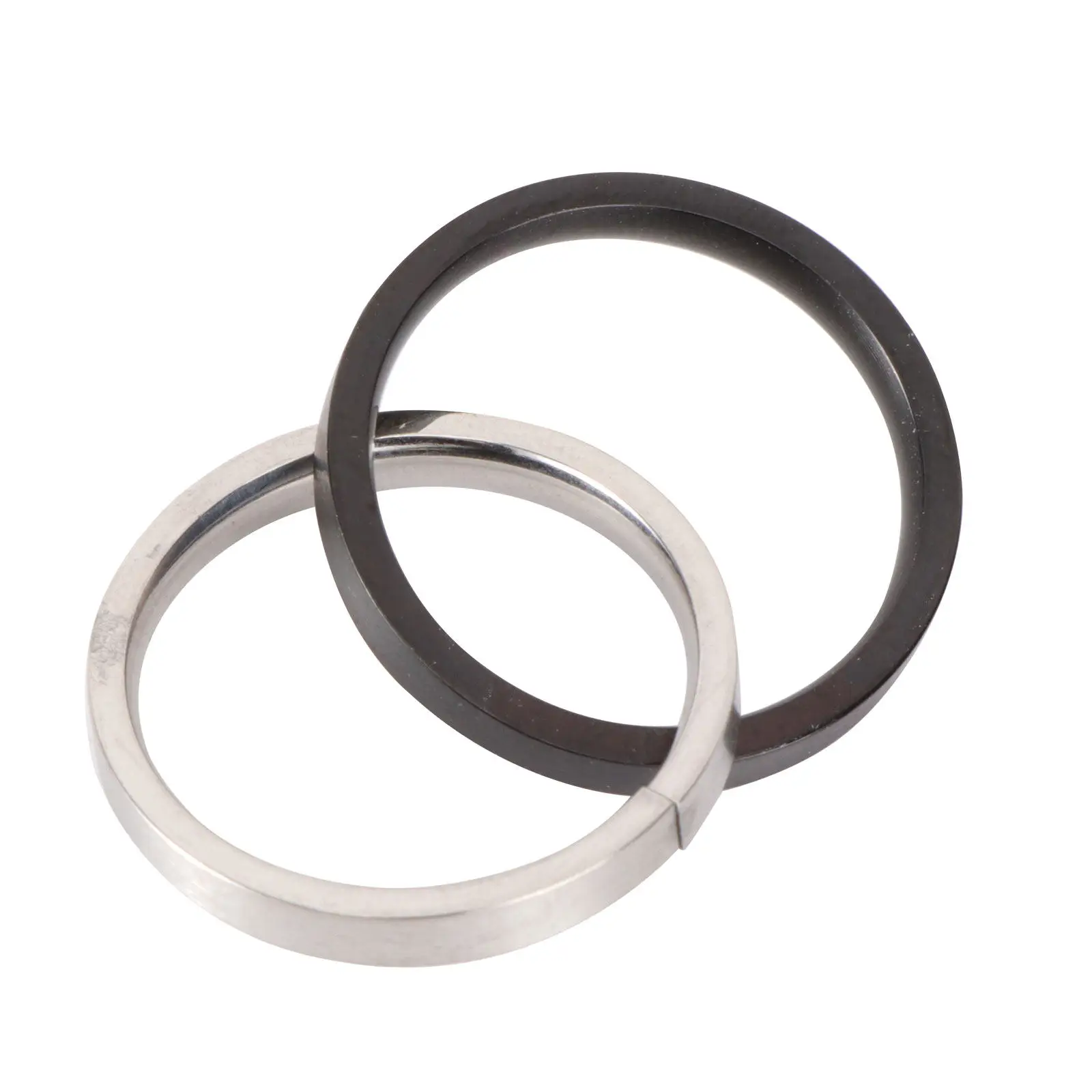 1Pcs Stainless Steel Double Ring Finger Jewelry Stylish Decompression Tool Anti Rust Wear Resistant High End Material