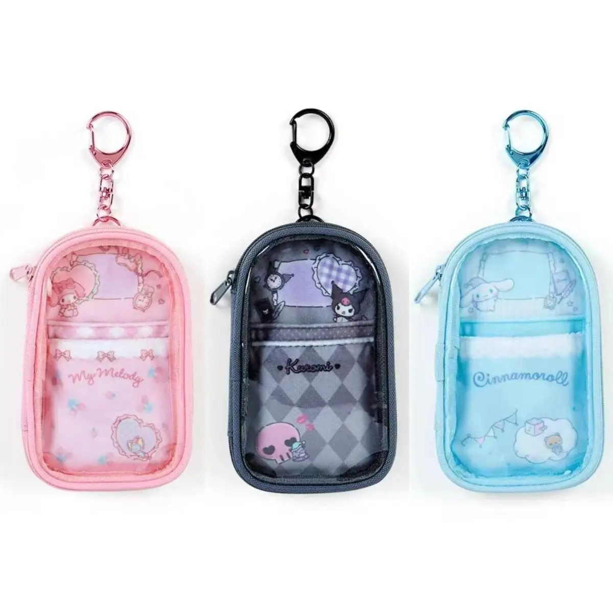 Sanrio Storage Bag Pendant Transparent PVC Exquisite Pattern Print DIY Show Individuality Pendant Bag