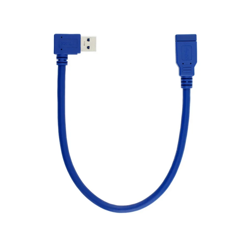 1ft Usb 3.0 Rechter Linker Hoek 90 Graden Extensie 5Gbps Usb 3.0 Kabel Mannelijk Naar Vrouwelijk Adapter Snoer Usb-Kabel 0.3M