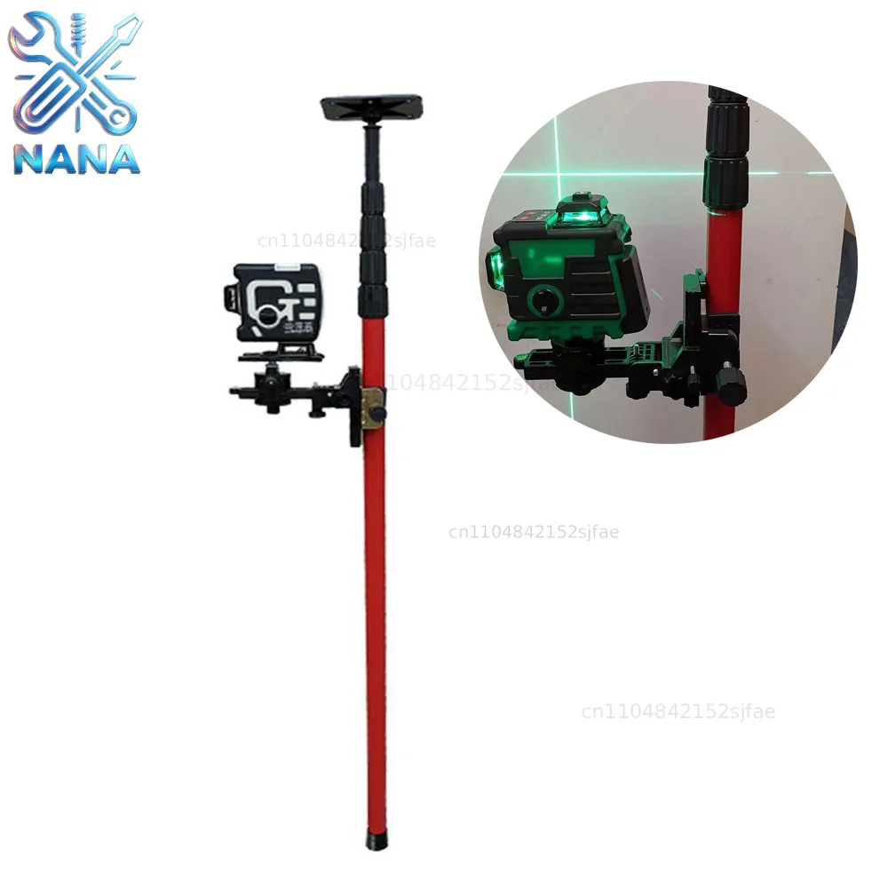 New Red Extend Telescoping Pole 1/4