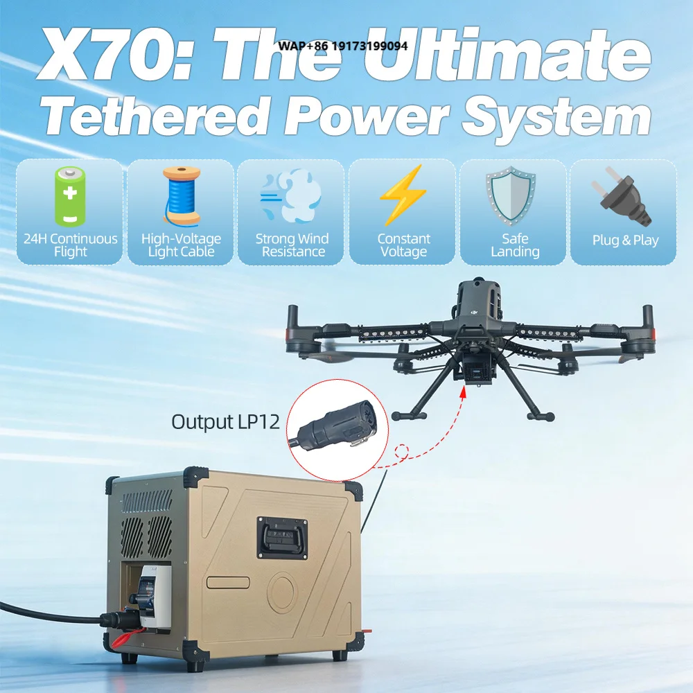 X70 Power Box Battery for for Matrice 400 UAV Facade Cleaning Solution Tall Buildings Tethered Ground Station