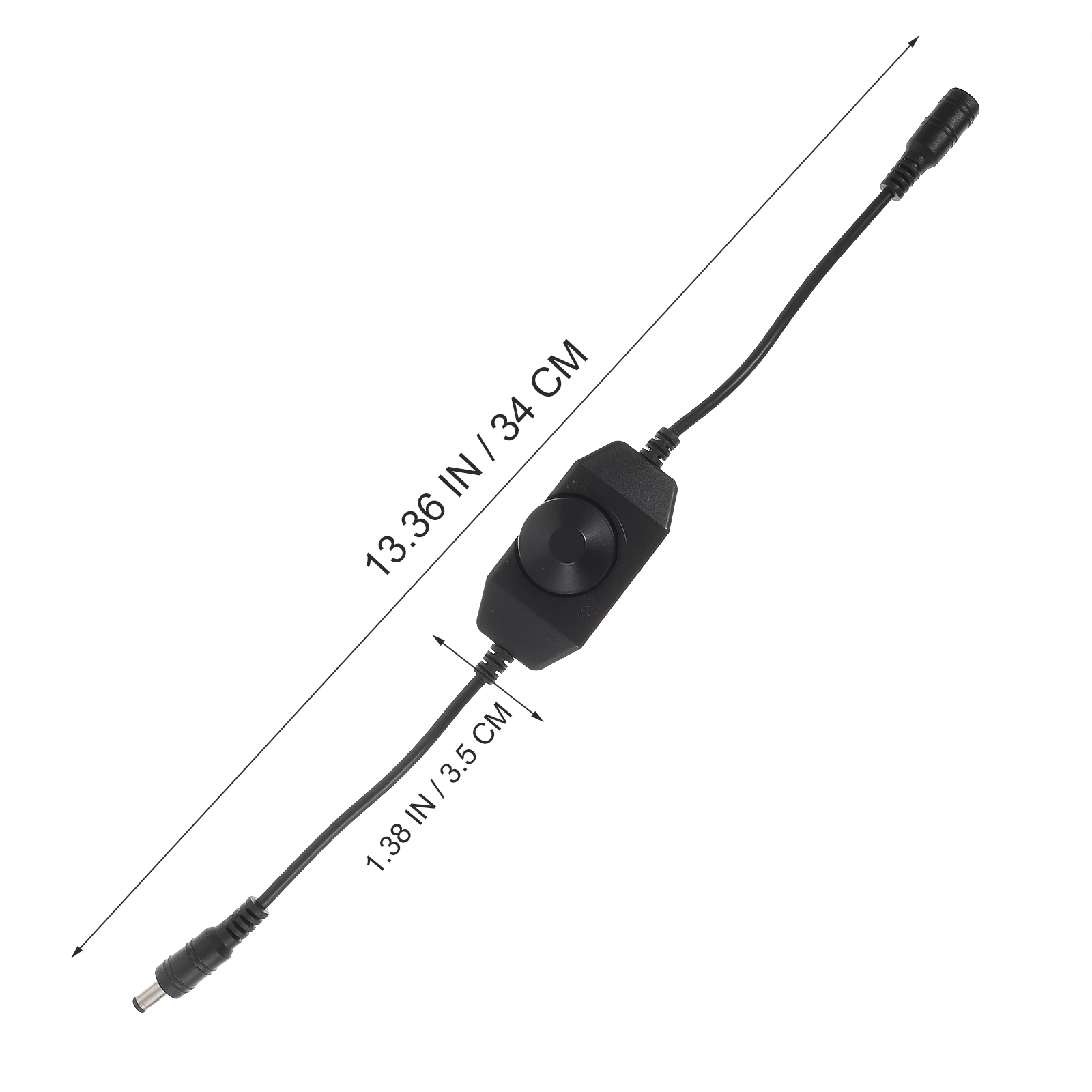 

3 Pcs LED Switch Controller Mini Black 12V Single Color Brightness Adjustable LED brightness Controller for String