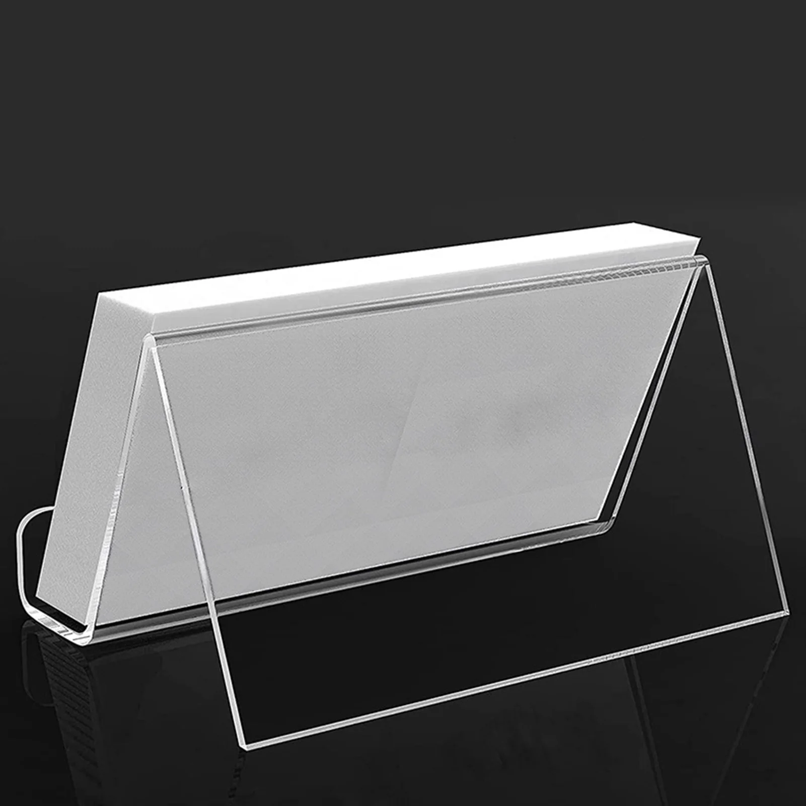 6/10 Pieces Business Card Display Transparent Clear Acrylic Name Cards Holder Organizer Large Capacity Office Business Card