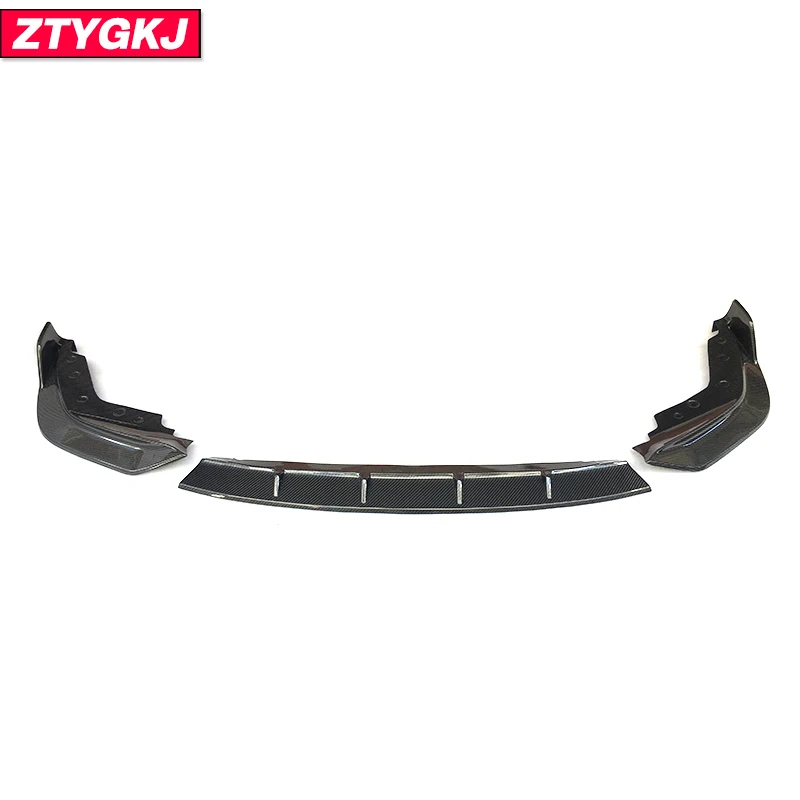 3PCS FD Style High Quality Carbon Fiber Material Front Bumper Lip Splitters Trims For BMW 3 Series G20 2020 Up