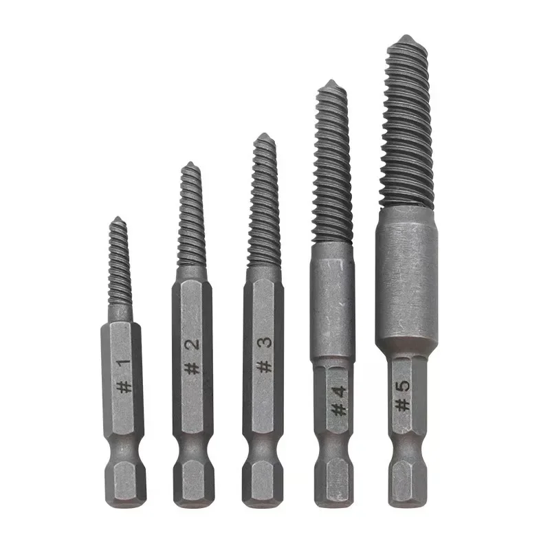 10pc Hexagonal Shank Broken Screw Extractor Screw Broken Screwdriver Taking out Drill Set drill