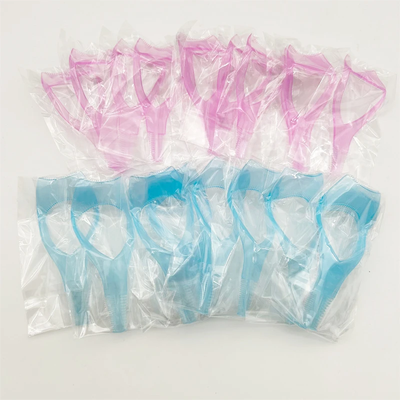 Trzywzglądowe urządzenie do pielęgnacji rzęs z uchwytem i funkcją barierową, podwójnego zastosowania do rzęs i brwi, narzędzie do pielęgnacji kosmetycznej.