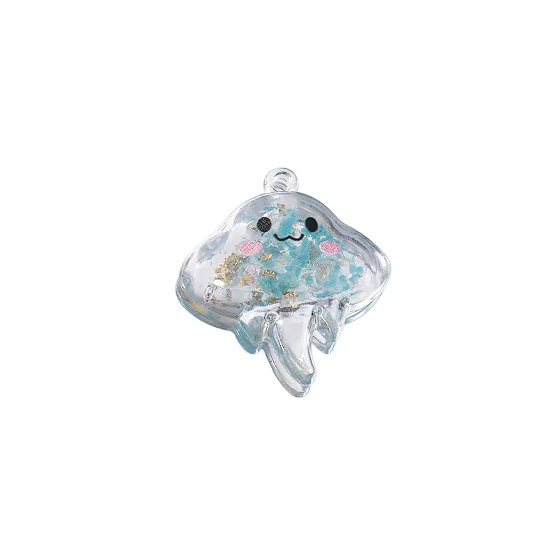 10Pcs Luminous Manta Rays Resin Charms Jellyfish Pendant For Jewelry Making Accessories DIY Earrings Necklace Keychain view 4