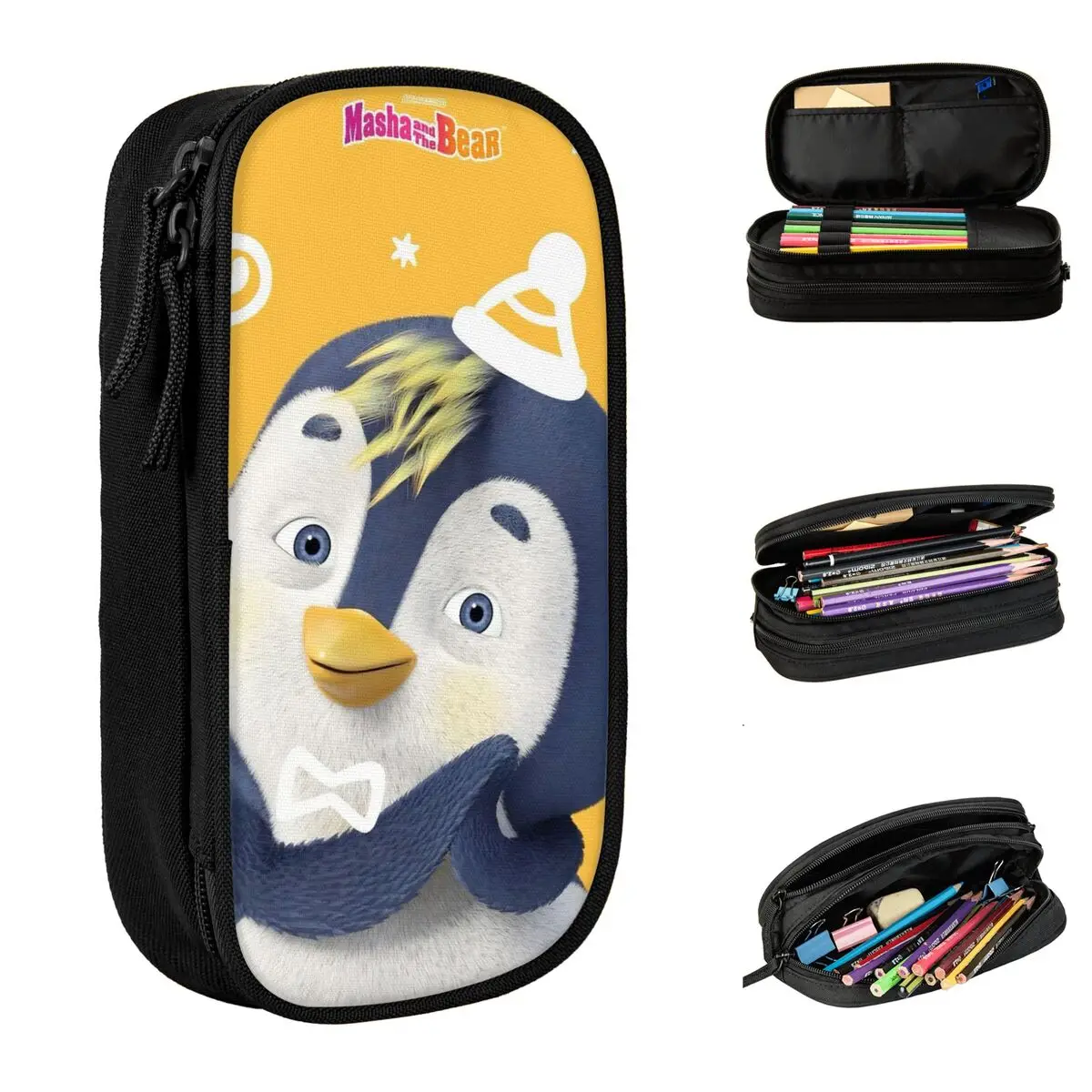 

Мультяшные милые пеналы M-Masha And The Bear, сумки для ручек, студенческие большие вместительные школьные подарочные пеналы для студентов