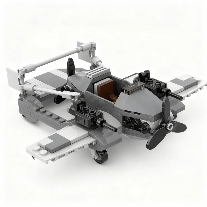 182pcs MOC Freestyle Dieselpunk Airplane 