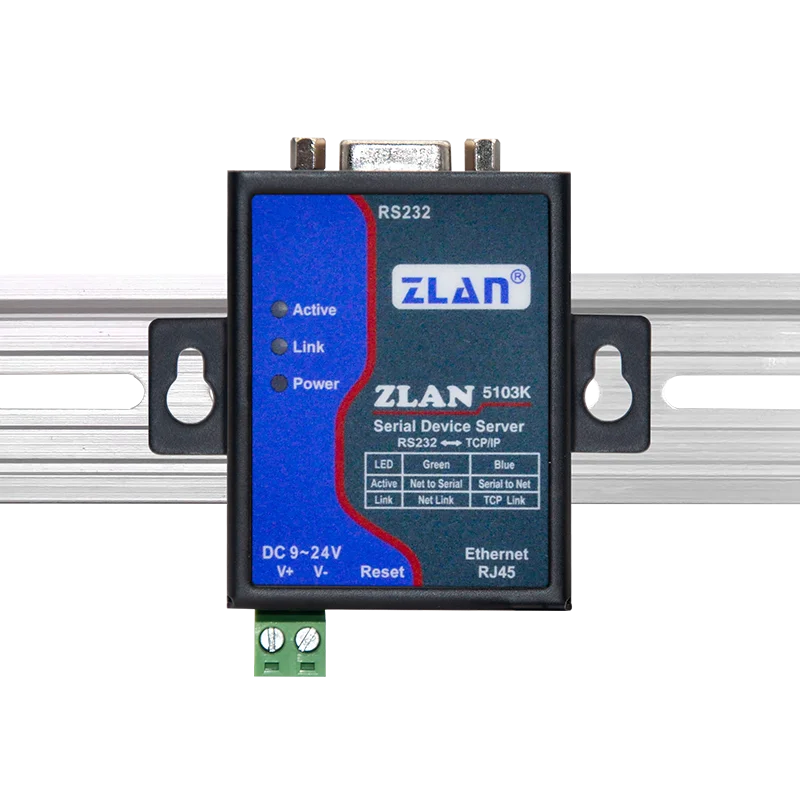 

ZLAN5103K Последовательный преобразователь Ethernet RJ45 в RS232 RS485 RS422 Продукт связи и сети TCP/IP