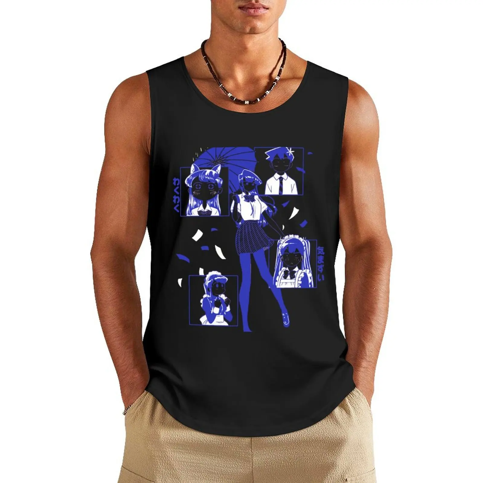 Komi san - Komi can't communicate Tank Top clothes for men summer Man clothes for gym bodybuilding