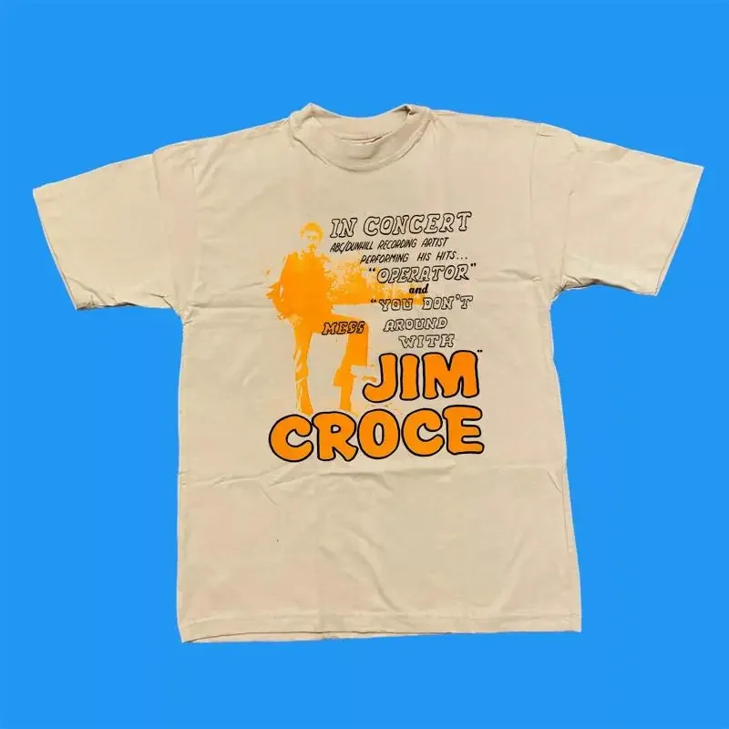 Jim Croce Live In Concert Fillmore Sand Color T Shirt Full Size S 5XL EL2
