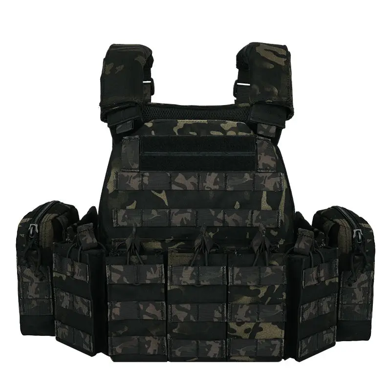 YAKEDA 1000D Nylon Tactical Vest Outdoor Hunting Protective Adjustable Multifunction Molle Vest for Airsoft Combat Equipment