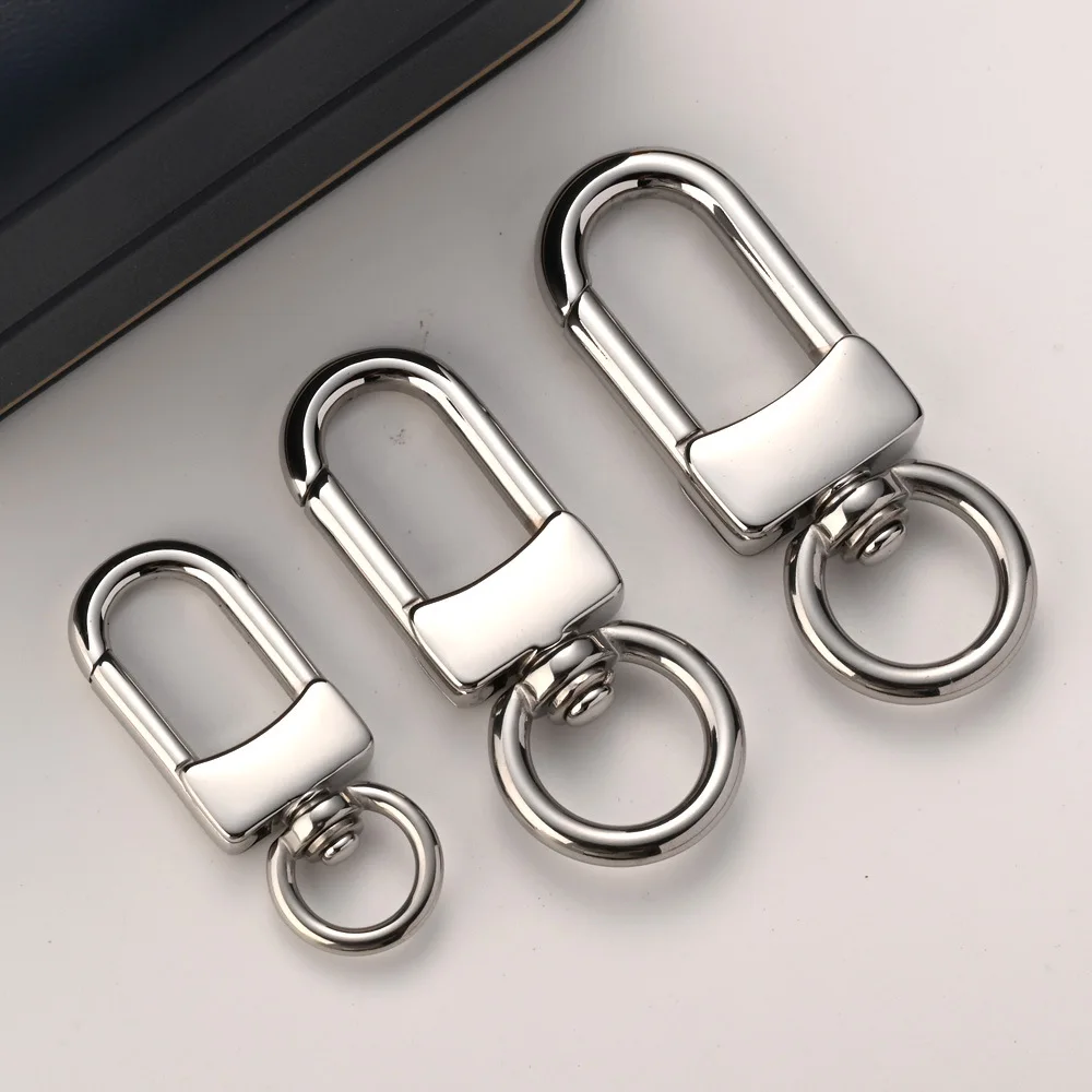 1 Stück Karabinerhaken Taschenverschluss Edelstahl Karabiner Metall-Schlüsselanhänger Drehbar für DIY Schlüsselring Taschenzubehör – Detail 1