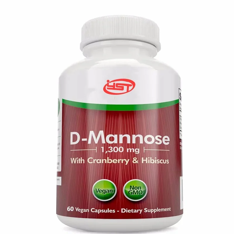 D Mannose, 3-in-1 Formula D Mannose Capsules Containing Cranberries and Hibiscus, Natural Urinary and Bladder Health Support