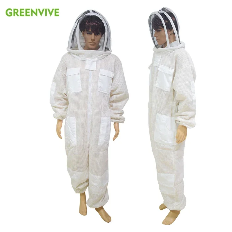 3-layer Vented Design Professional Beekeeping Protective Clothing Bee Suit with Veils and Fencing Protected Beekeeper Costume