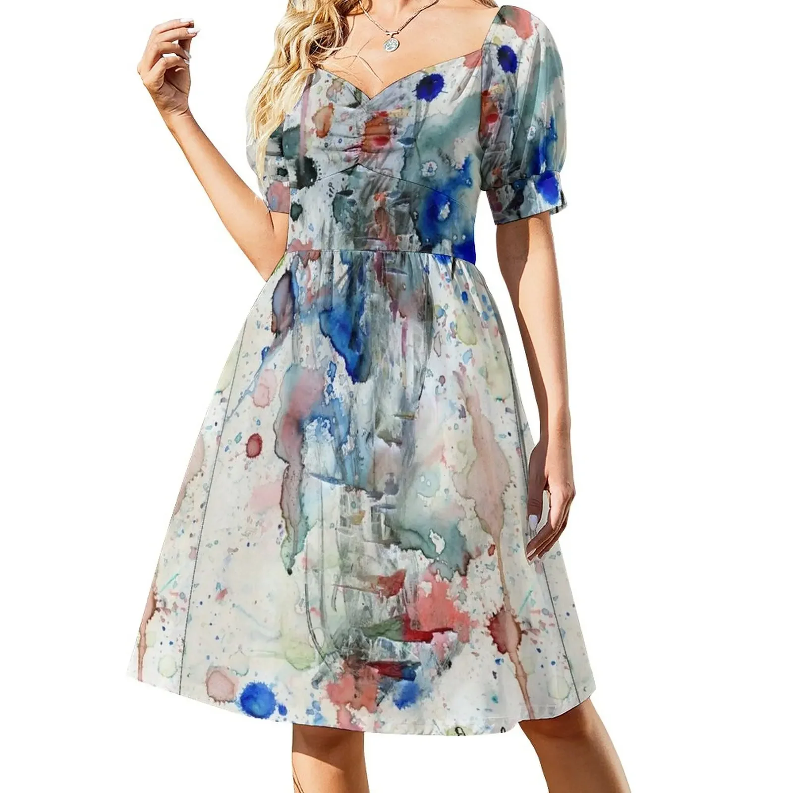 Tears of a Clown - Darryl Ary Short-Sleeved Dress women dresses long dress women