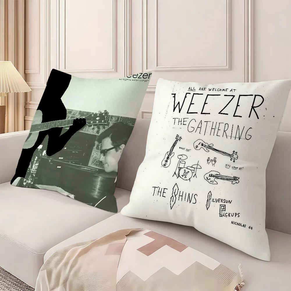 cushion cover Fashionable Style Rock pillowcase Band Comfortable sofa Bedroom Personalized W-Weezer Decoration