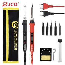 JCD908S Electric Solder Iron Kit Adjustable Temperature 80W LCD Digital Display 220V/110V Solder Iron Welding Repair Tool