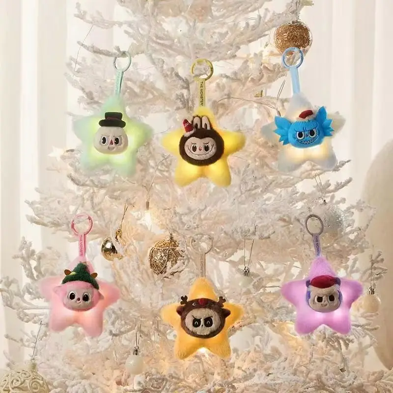 

Genuine The Monsters Classic Series Sparkly Pendant Mystery Box Labubu Keychain Blind Box Christmas Tree Decor Toys Xmas Gift