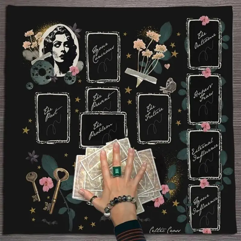 

Square Divinations Tapestry Reading Card Astrologys Tablecloth Tarots Tablecloth Table Cloth Witchcrafts Supplies