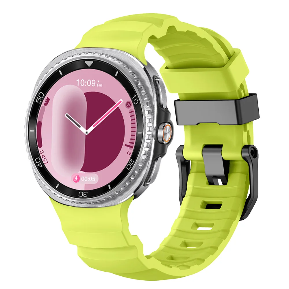 حزام سيليكون أصلي لساعة سامسونج جالاكسي 8 كلاسيكي 46 ملم سوار معصم رياضي لساعة سامسونج جالاكسي 8 44 ملم 40 ملم