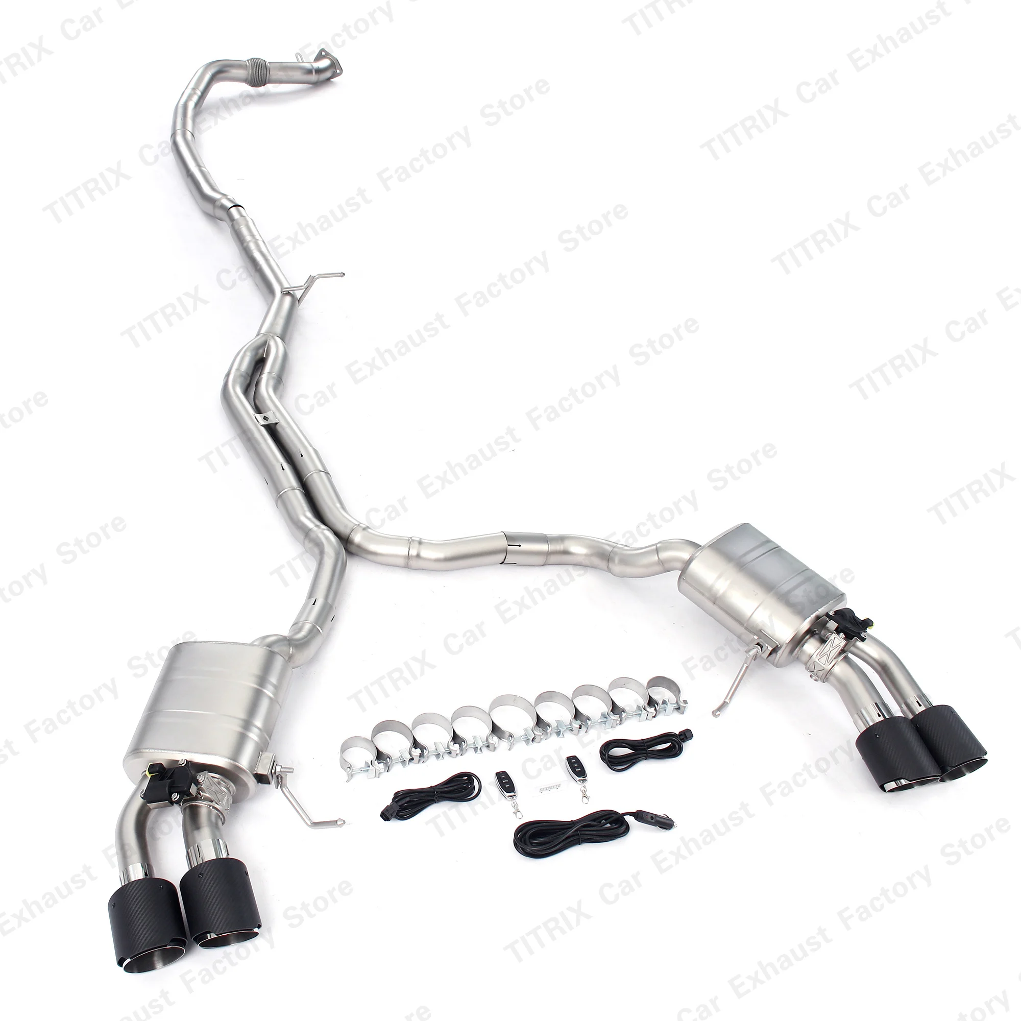 Valvetronic Catback Exhaust Pipe For Porsche Macan 2.0T 2022 High Performance Exhaust Cat-back Pipe Kit With Remote Controller