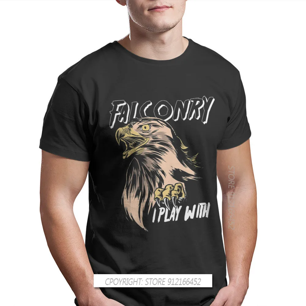 Falconry Austringer Bird Original TShirts Hawker Print Men's T Shirt Funny Tops 3XL