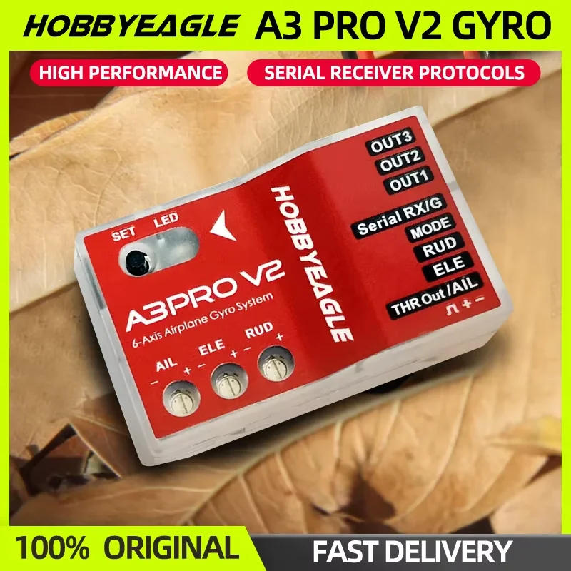 HobbyEagle A3 Pro V2 Flight Controller FC 6-Axis Gyro Stabilizer Gyroscope For RC Airplane Fixed-Wing Delta-Wing V-Tail Elevator