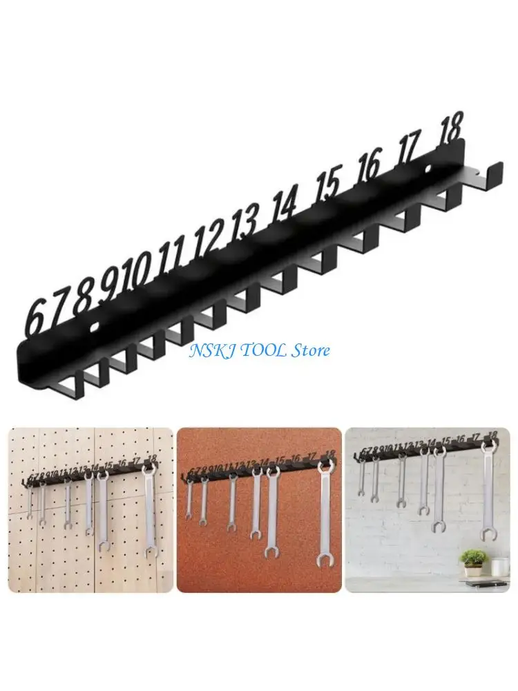 L8RC Numbered Slot Wrench Storage Holder Cabinet Heavy Gauge Metal Construction 6-18,19-32,6-32 Wall Mount Tool Management