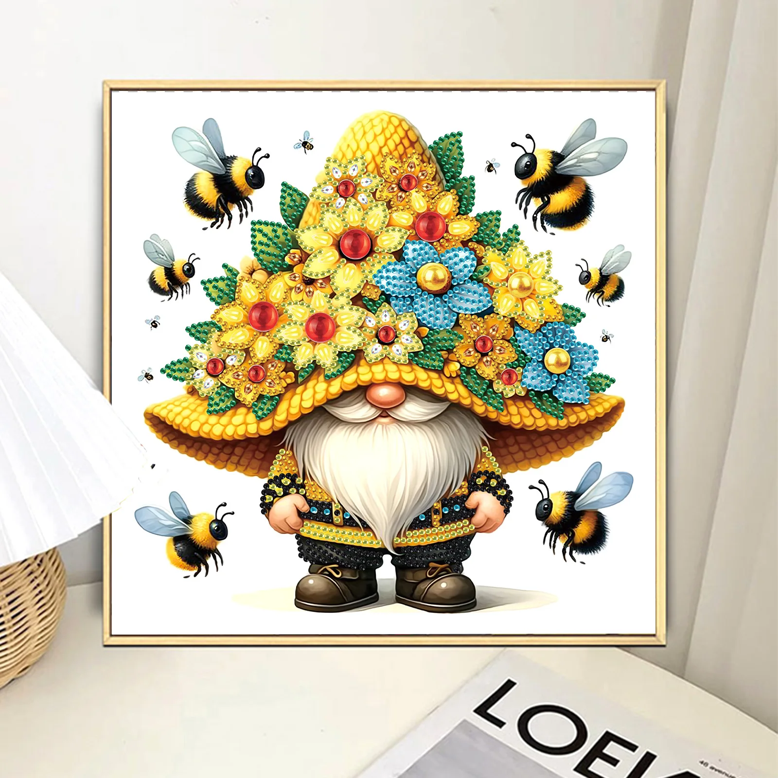 مجموعات الرسم الفني الماسي ذات الشكل الخاص للبالغين المبتدئين، لوحة فنية ماسية لطيفة على شكل أقزام DIY كهدية لتزيين جدران المنزل