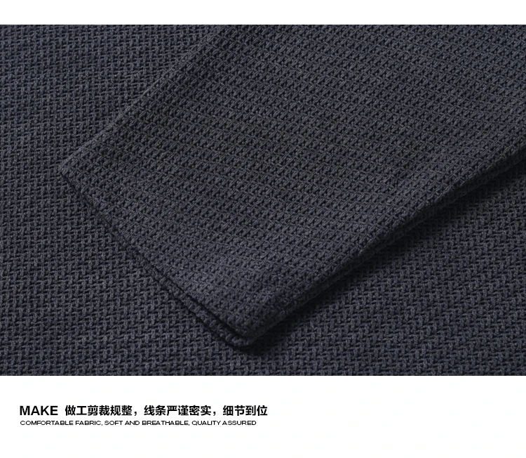 Herren-Poloshirt mit strukturierter Oberfläche, langen Ärmeln, Reverskragen, lockerer, übergroßer Passform, lässig, für den täglichen Gebrauch, einfarbig, modische Oberteile für Herren. – Detail 16