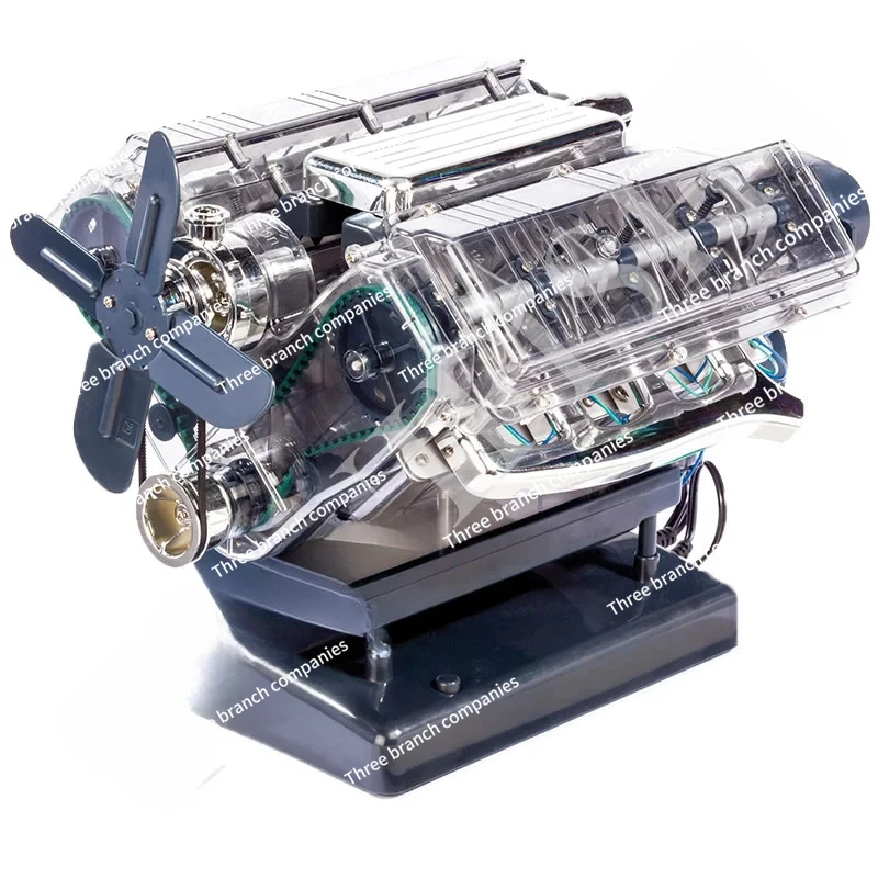 

Mini Engine Model, V8 Simulation Eight-cylinder Engine, DIY Assembled Toy Car Model Engine