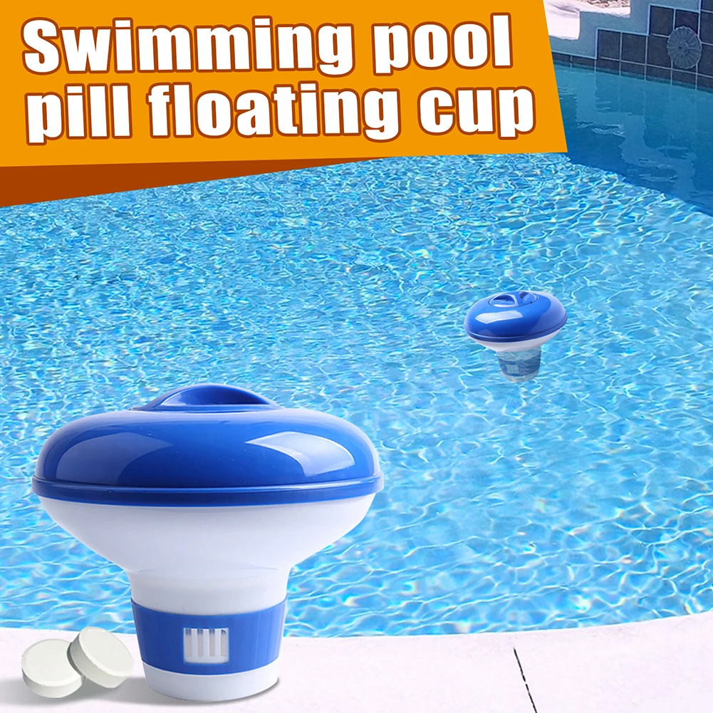 Swimming Pool Floating Chlorine Dispenser with Tablets Water Disinfection Purifier Automatic Applicator Sterilizer Pool Cleaner