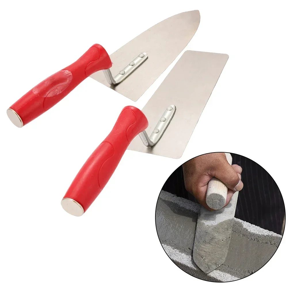 1Pcs Construction Tools Putty Knife-Brick Trowel Laying Carbon Steel Blade Pointing Plaster Tool Carbon Steel For Tiling