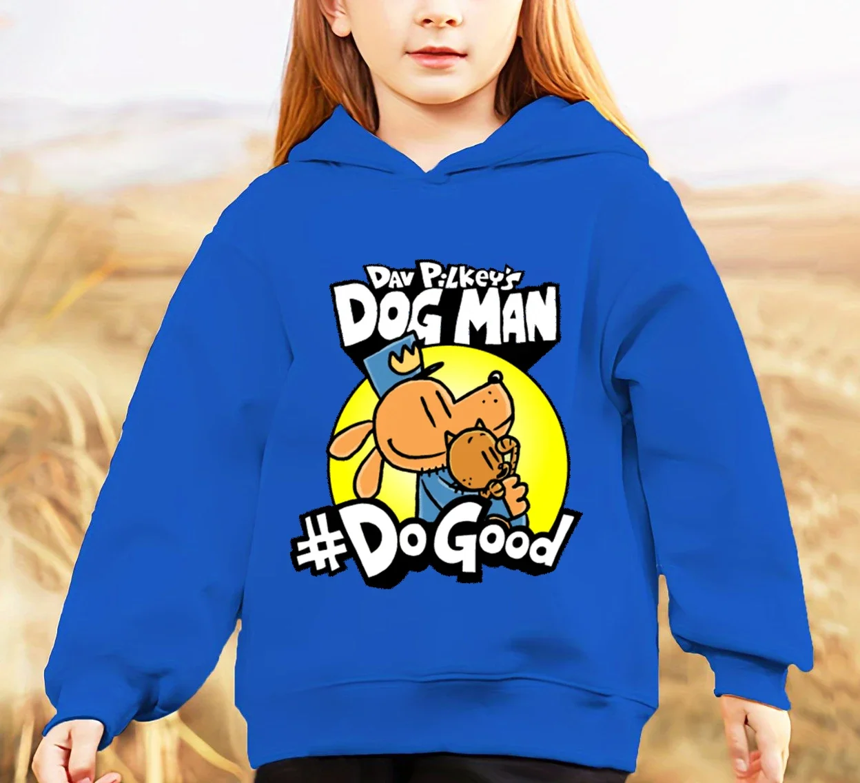 الربيع الكلب رجل هوديي الاطفال ملابس الفتيات الفتيان الكرتون قمصان سويت شيرت بقلنسوة الخريف طويلة الأكمام ملابس خارجية DOGMAN ملابس الأطفال #5