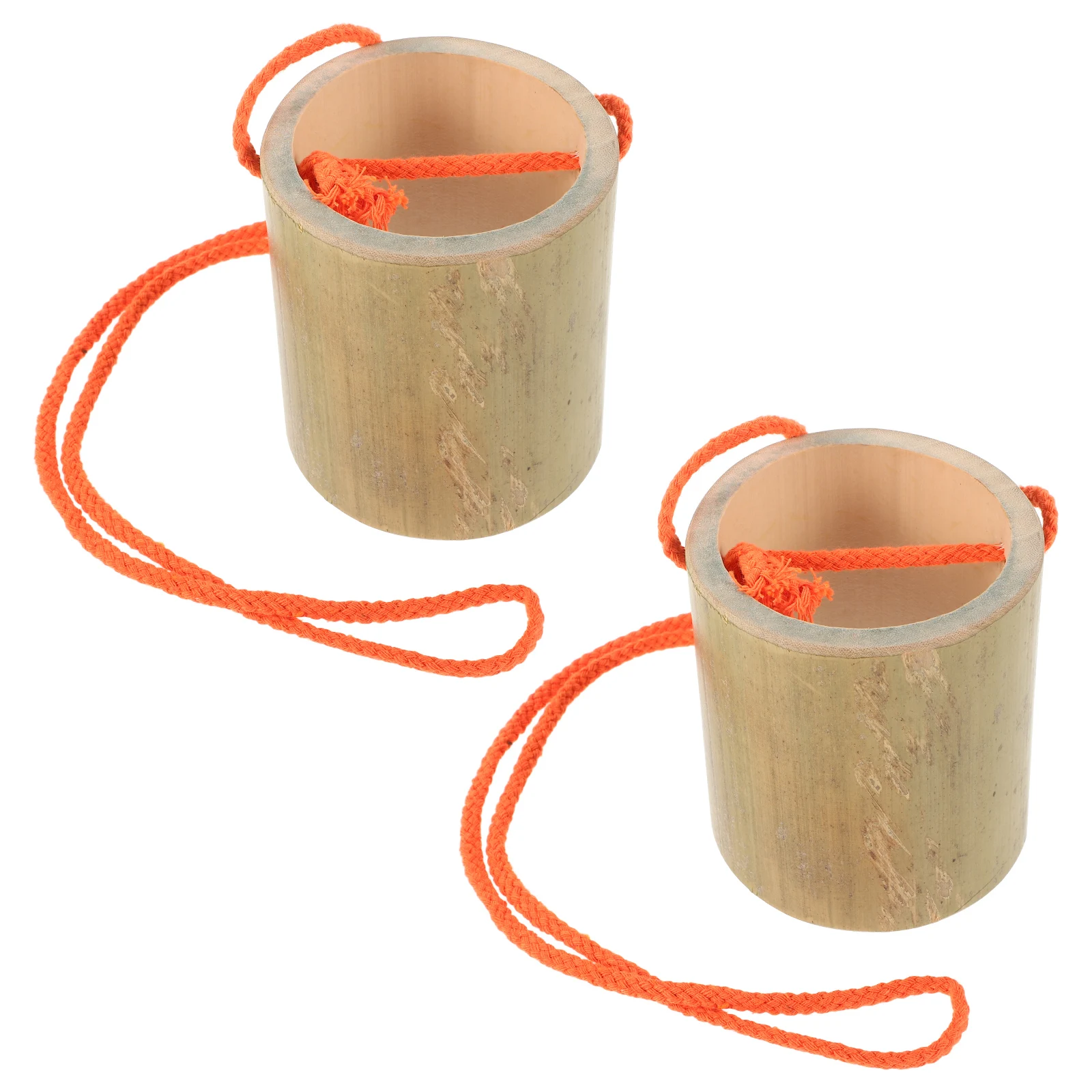 Trampas de bambú para niños, juguetes de equilibrio, cubo para caminar, educativo, interactivo, para padres e hijos, 2 uds.