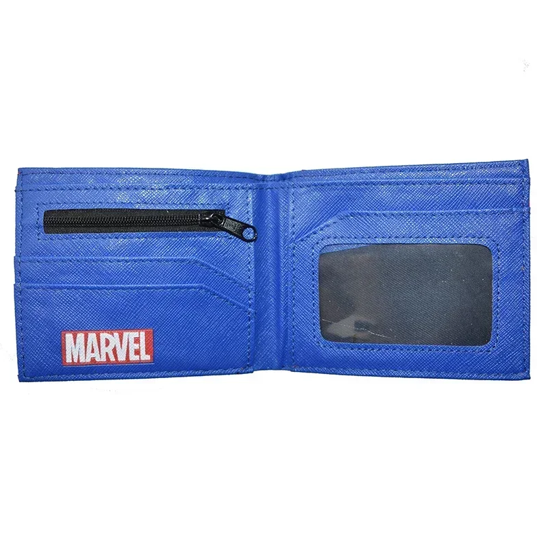 Anime Figure Marvel Comics Avengers Deadpool Wallet Men PVC Short Purse with Coin Pocket Cartoon Toys Birthday Gifts