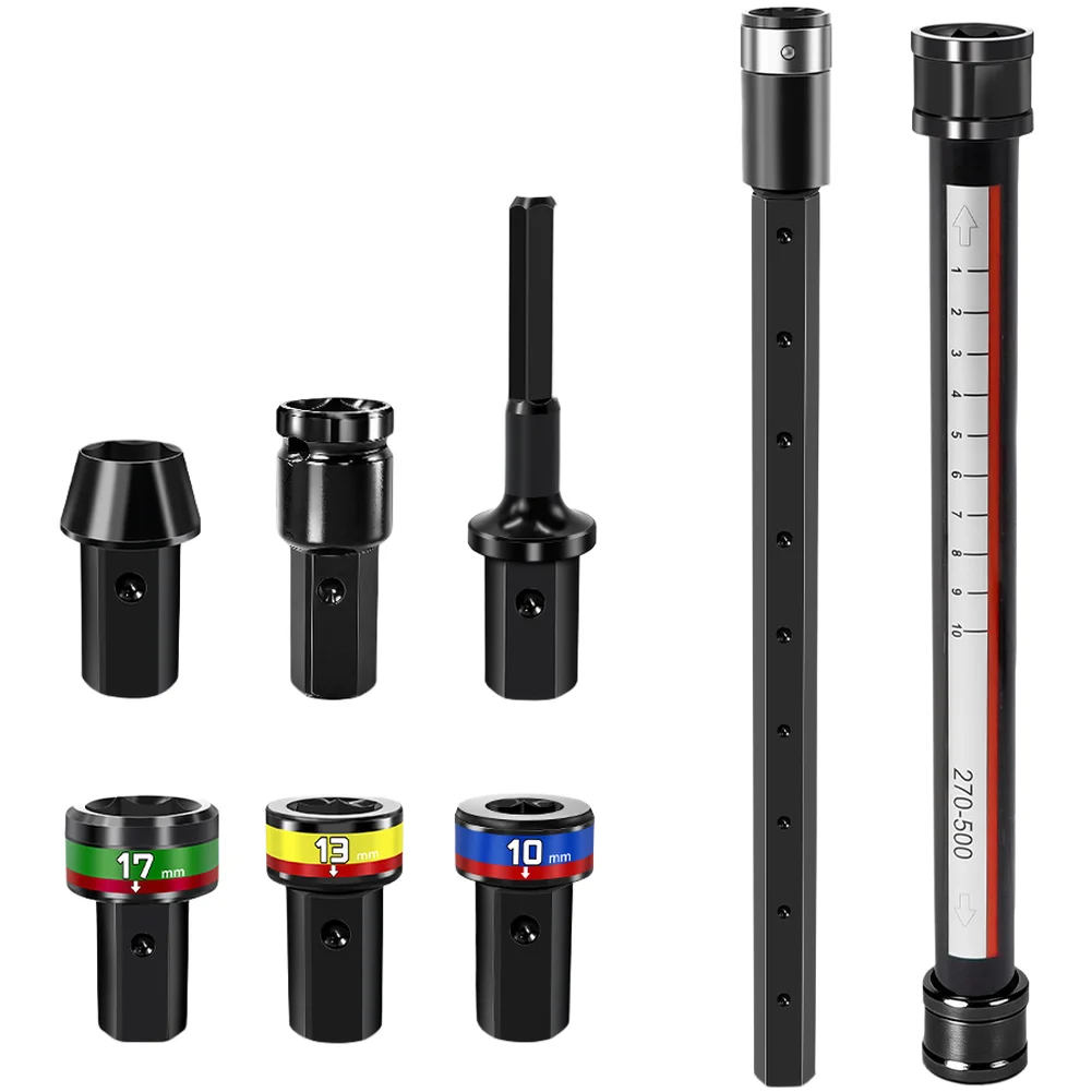 Interchangeable Socket Screwdriver for Ceiling Work 10mm 13mm 17mm Adjustable Sleeve Length…
