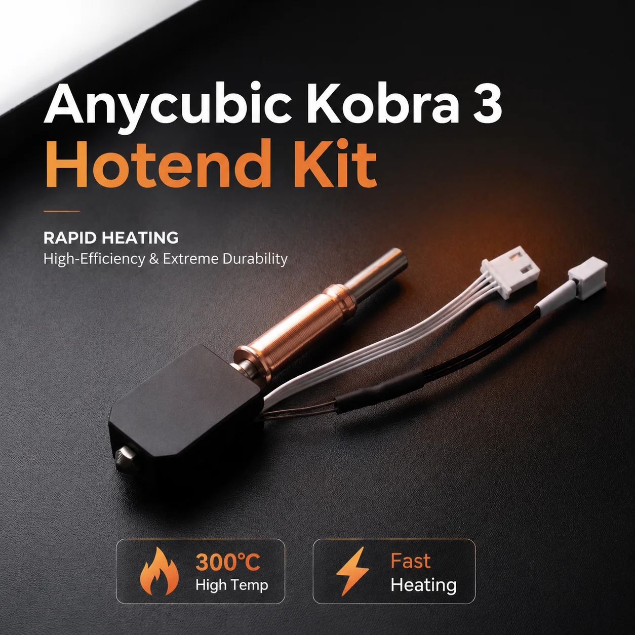 

For Anycubic Kobra 3 Hotend Kit New Upgrade Hotend For Anycubic kobra 3 ceramic hotend 3D Printer Brass Hardened steel nozzle