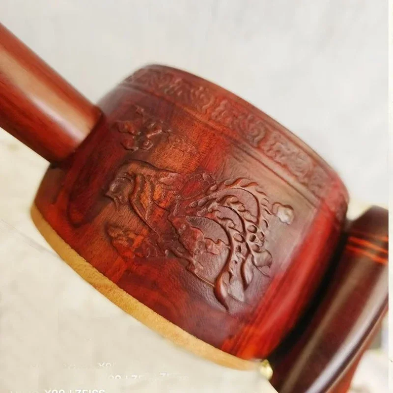 Red sandalwood bamboo (beads) newspaper (leopard) Ping An wooden scoop professional Henan opera Banhu full red