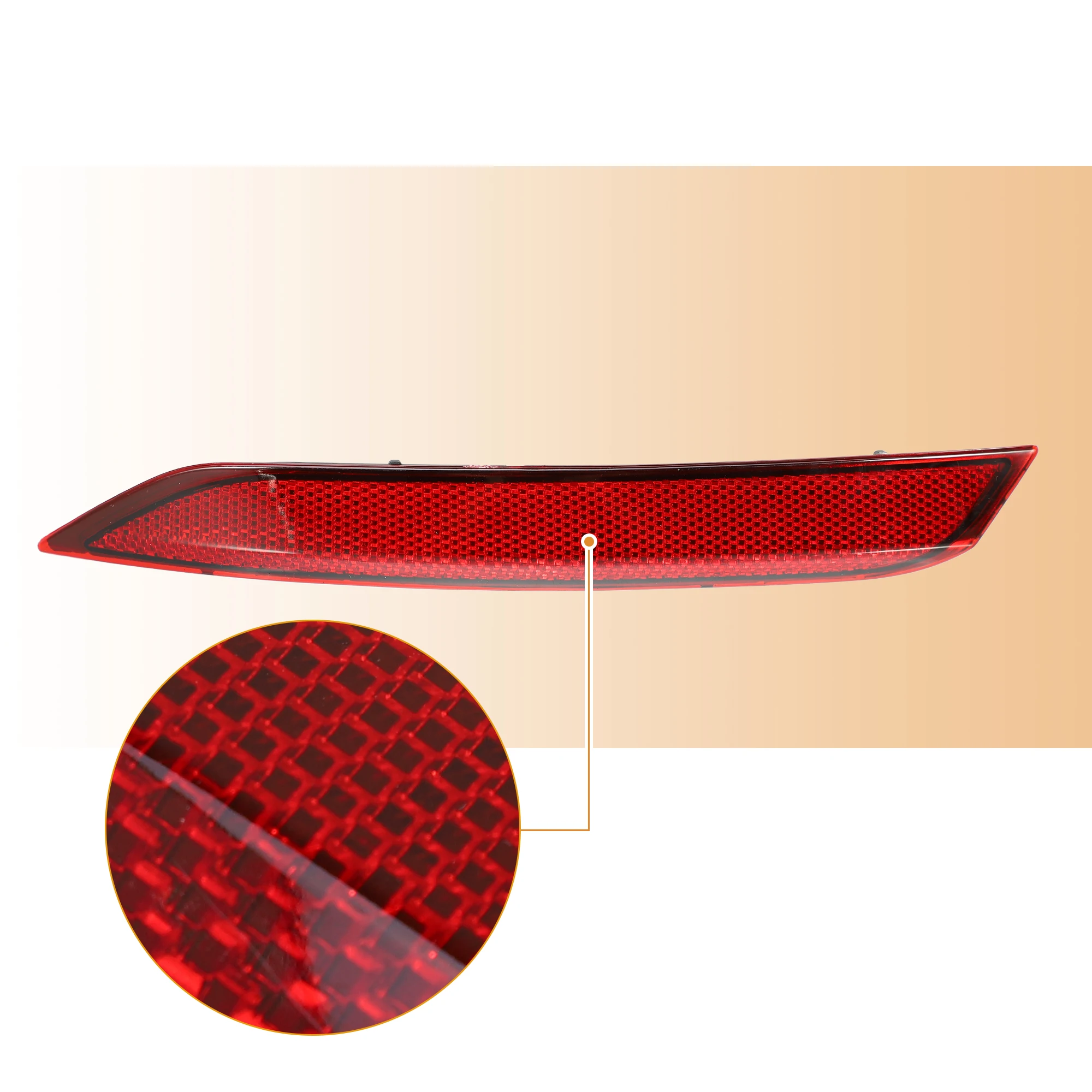 Uxcell Rear Left Right Bumper Reflector Light Cover 6C0945105B 6C0945106B for VW POLO 2014-2017 Red