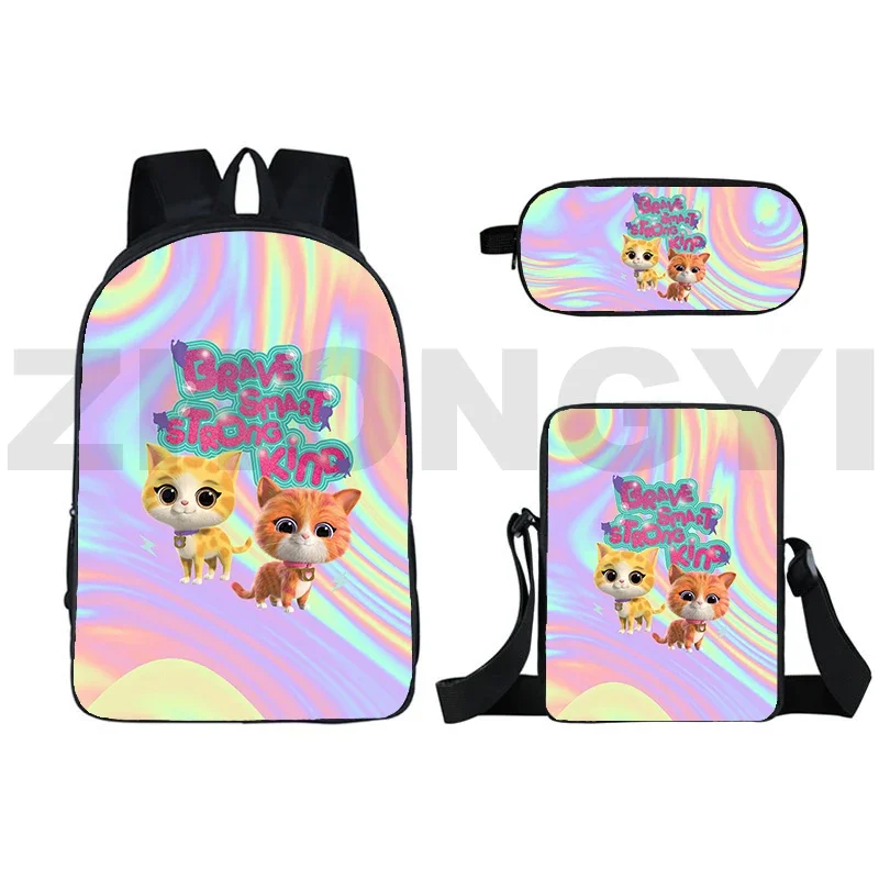 3D Printed Anime SuperKitties Backpack Boys Cartoon Bookbag School Bag 16 Inch Top Quality SuperKitties Bagpack Travel Women